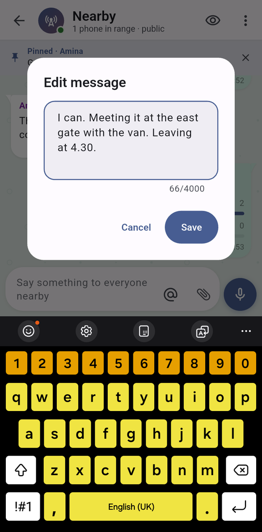 Edit message.