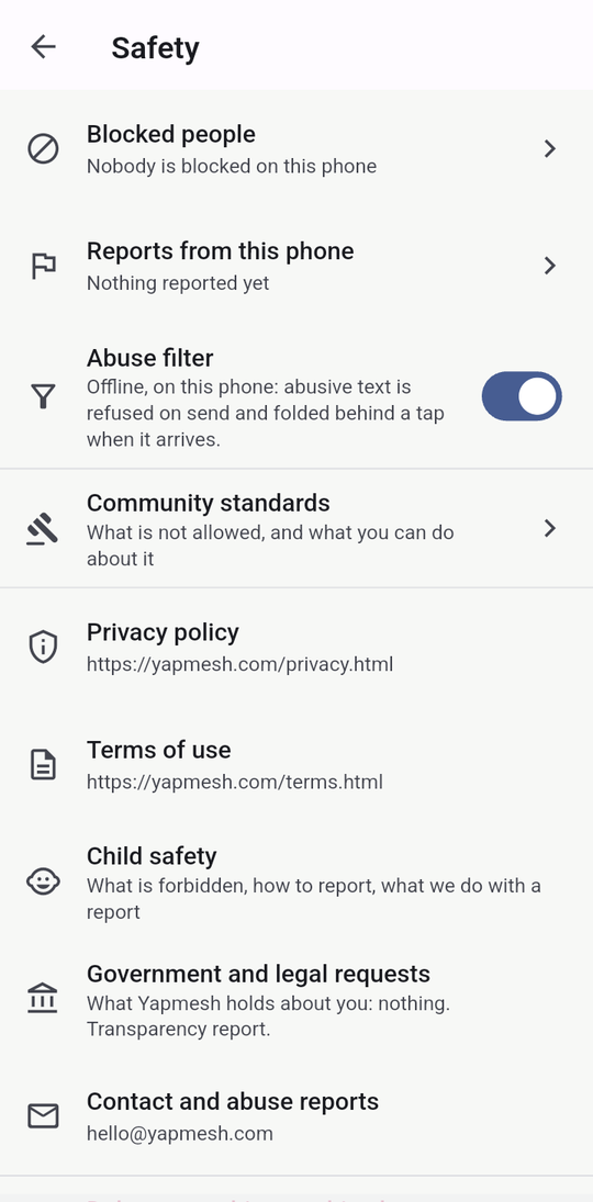 Safety on a phone.