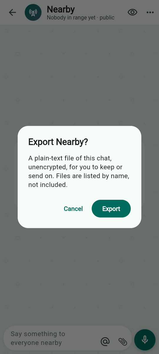 Export chat.