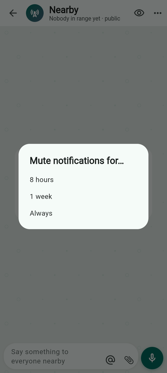 Mute notifications for…