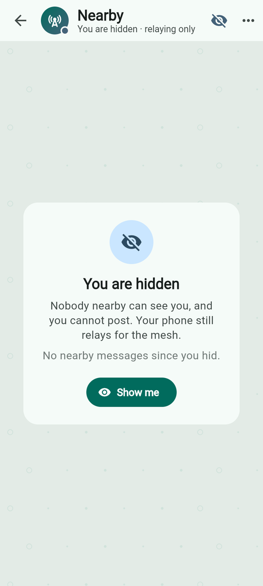 The room while you are hidden.
