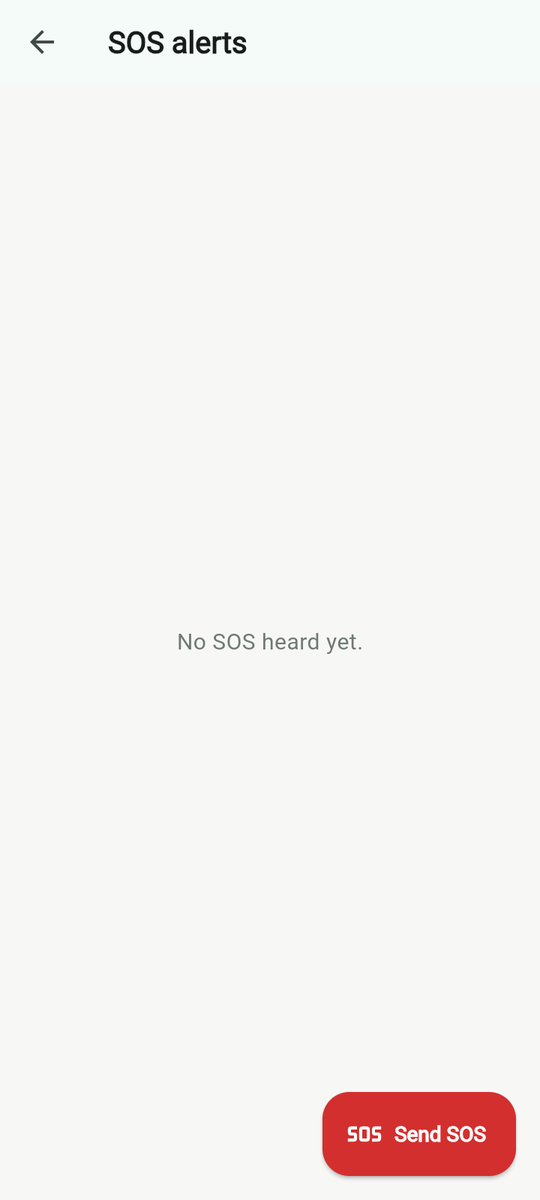 SOS alerts, empty.